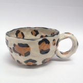 Leopard print, cup, fashion, ceramic, brown, food styling, stylist, ceramic, clay